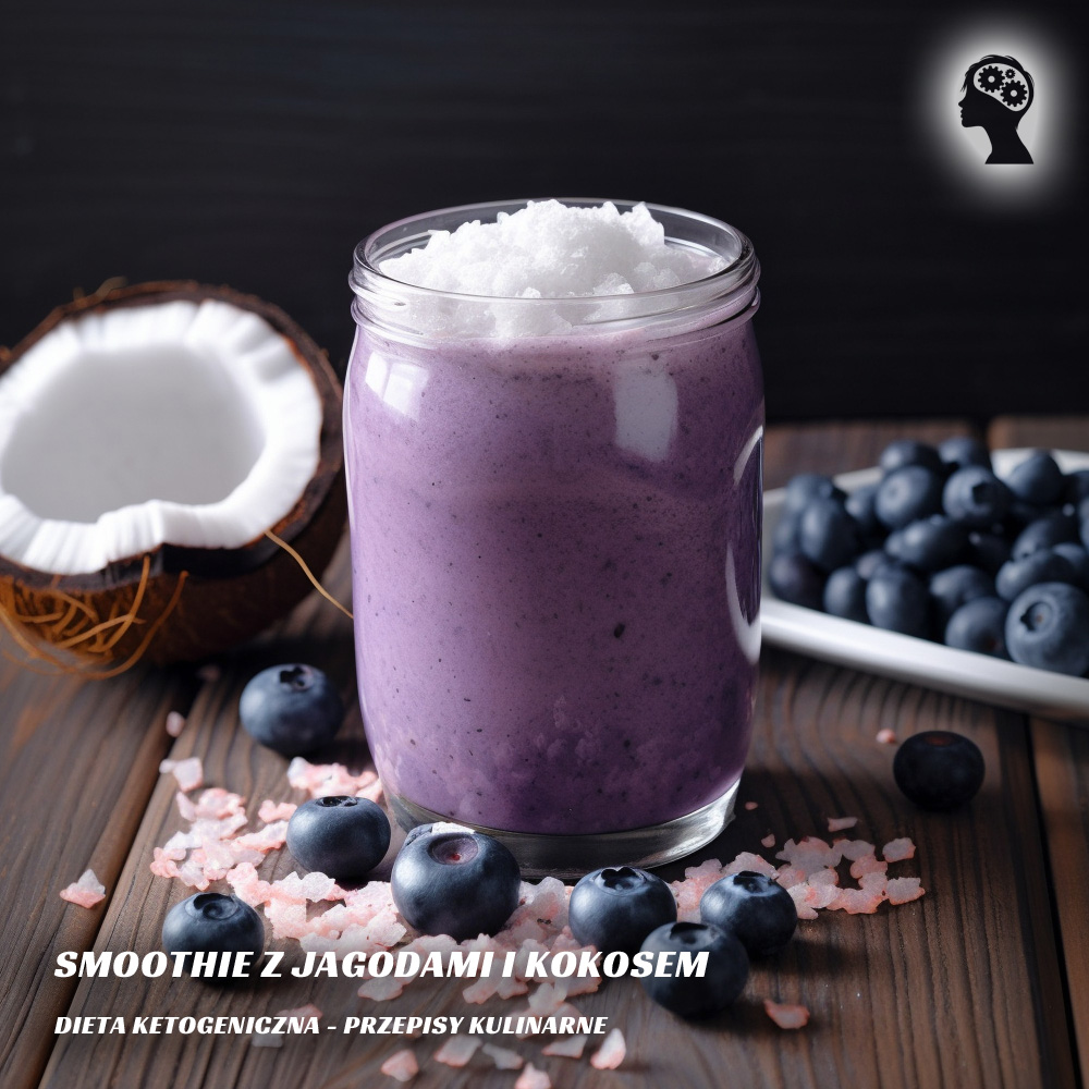 Smoothie z jagodami i kokosem